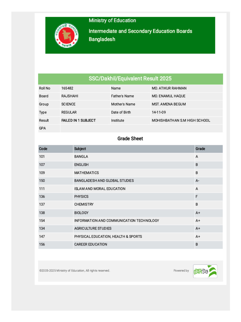 Education Board Bangladesh Pdf
