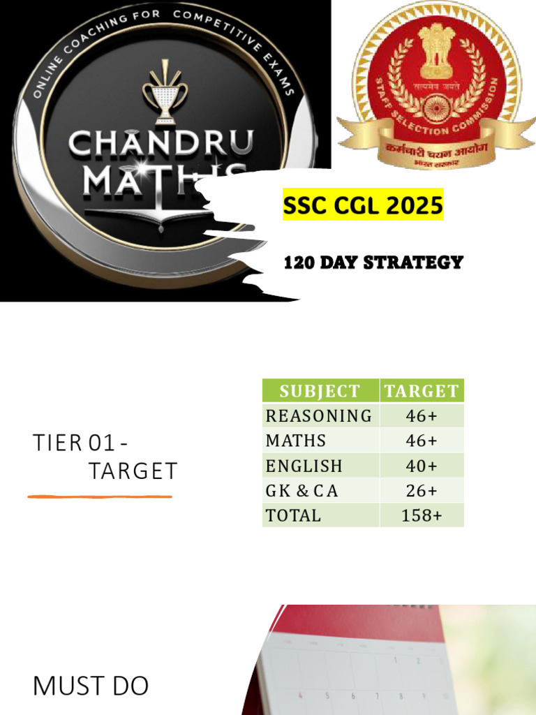 SSC CGL 2025: 120-Day Study Plan | PDF | Adverb | Language Mechanics