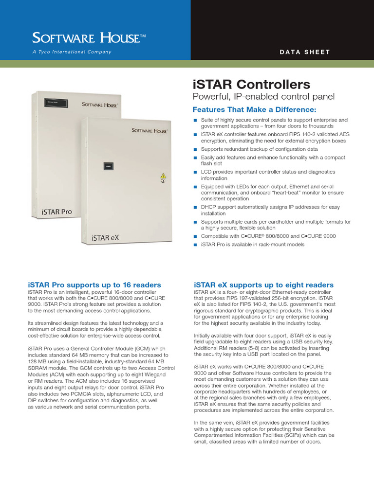 iSTAR Controllers: Secure Access Solutions | PDF | Computer Network ...