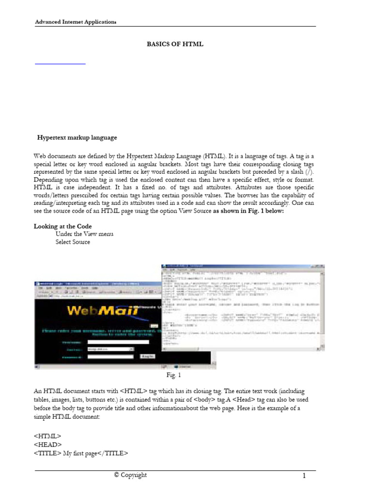 Lec1-HTML - Notes+CSS (Portion) For Mid Fall 2025 | PDF | Hyperlink ...