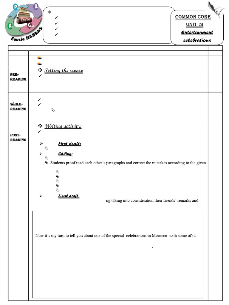 Reading and Writing About Celebrations | PDF