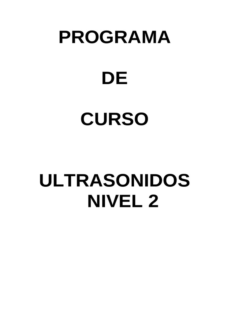 PROGRAMA DE CURSO US 2 | PDF | Olas | Acústica