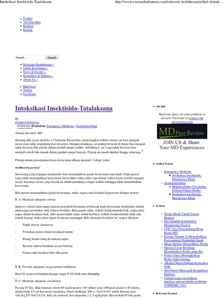 Intoksikasi Insektisida-Tatalaksana | PDF