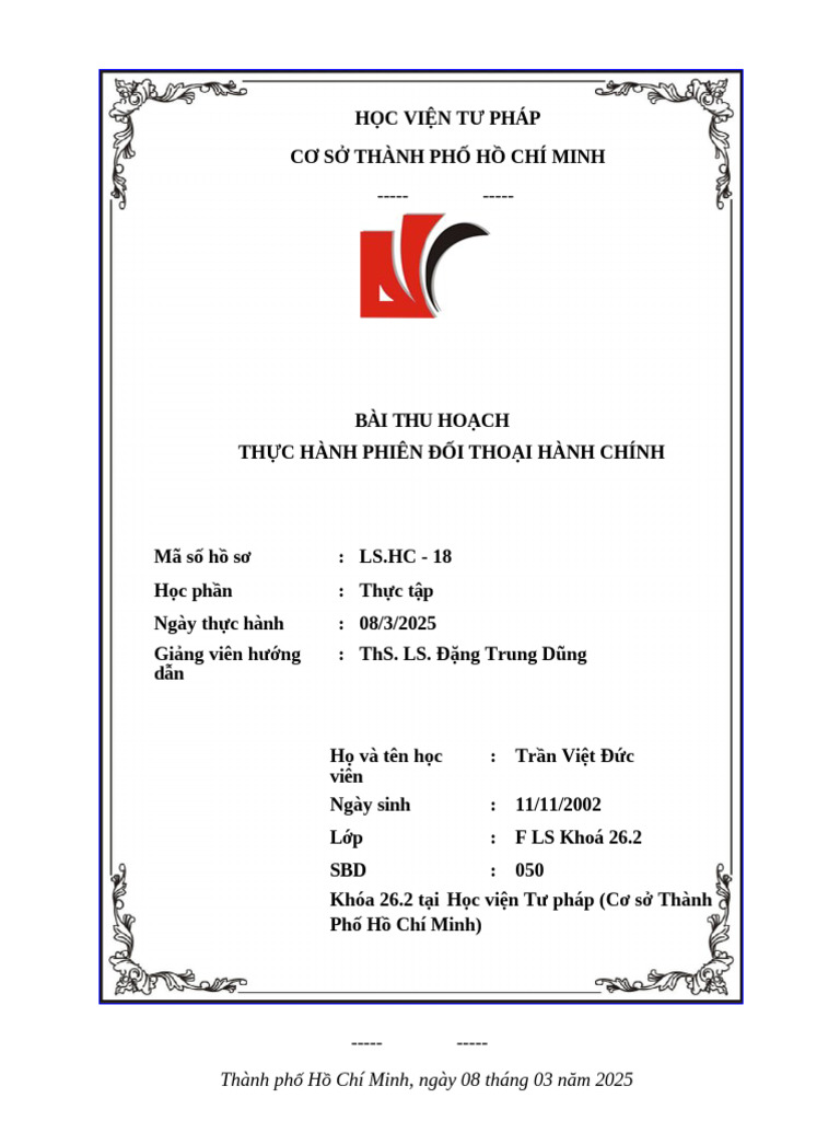 Bai Thu Hoach Ls - HC - 18 | PDF