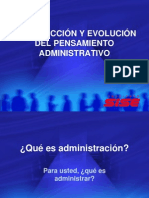 Evolucion del Pensamiento Administrativo