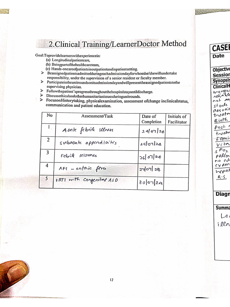 Pediatrics Record 2nd Year | PDF
