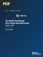 Baltic Exchange Dry Cargo Questionnaire | PDF