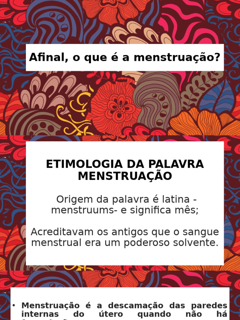 Entendendo a Menstruação e TPM | PDF