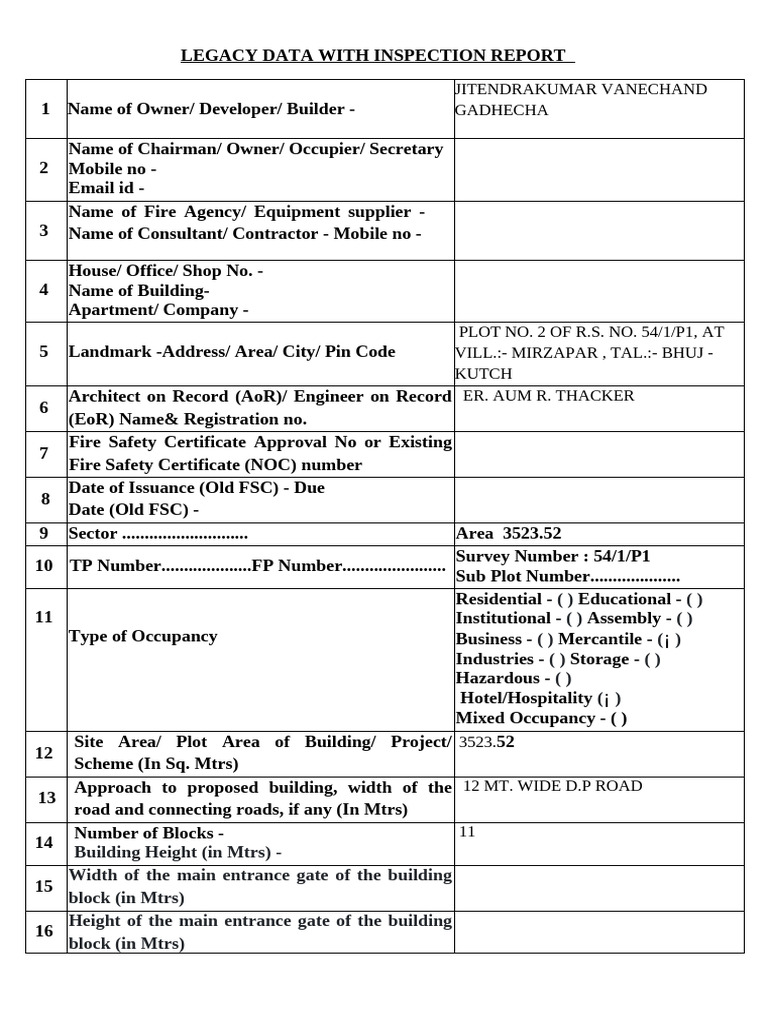 Fire Safety Inspection Report Summary | PDF | Elevator | Fire Sprinkler ...
