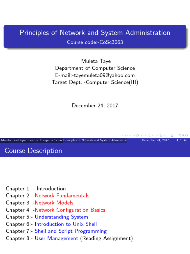 Network and System Administration Guide | PDF | Computer Network ...