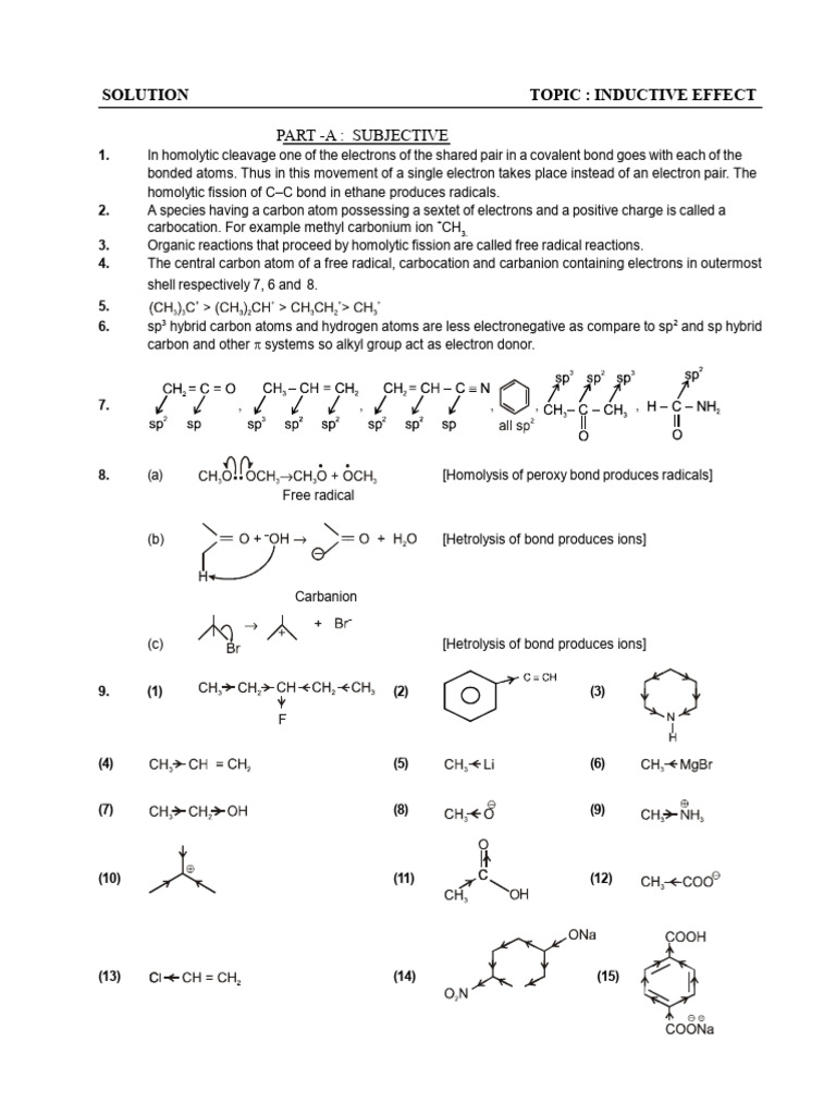 Inductive Effect and Organic Reactions | PDF