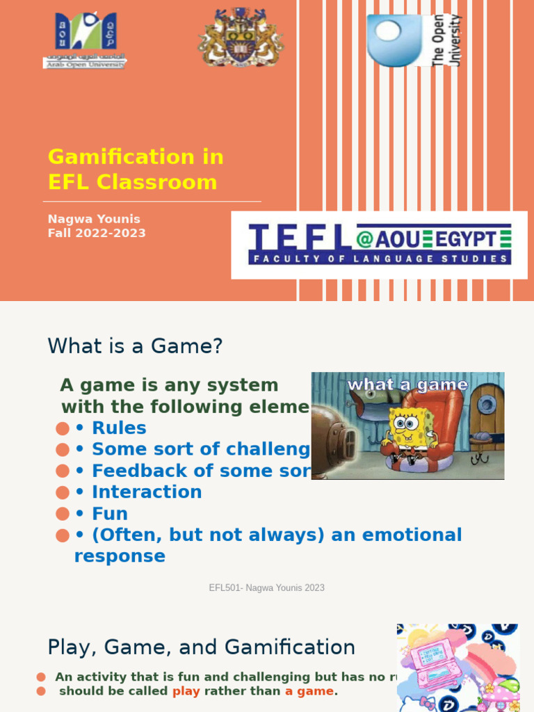 Gamification Strategies for EFL Classrooms | PDF | Learning | English ...