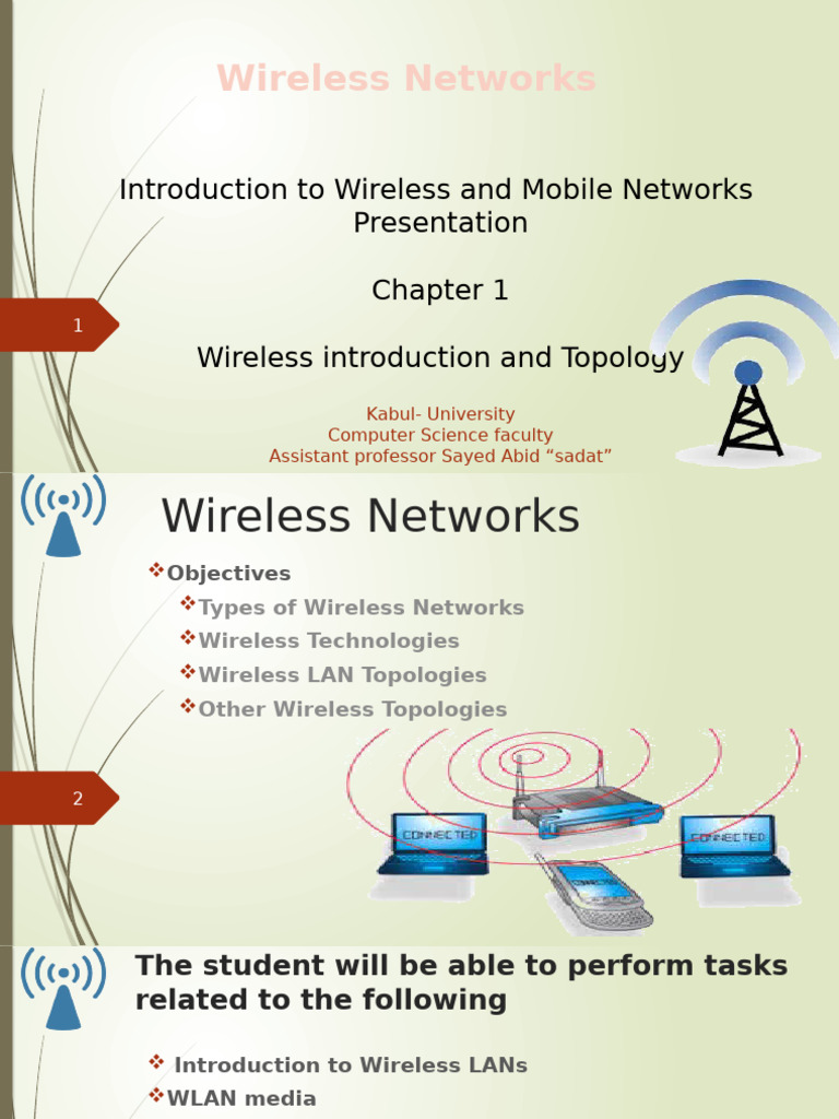 Wireless Networks Overview and Topologies | PDF | Wireless Lan ...