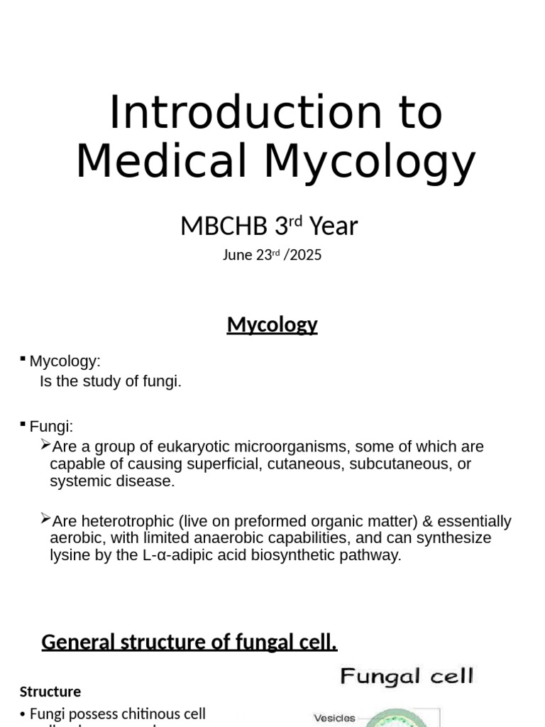 Overview of Medical Mycology Concepts | PDF | Fungus | Sexual Reproduction