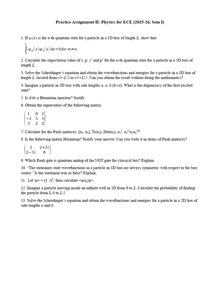 Phy Assignment | PDF