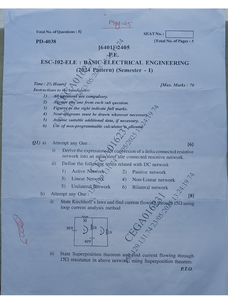 Bee. Pyq PDF | PDF