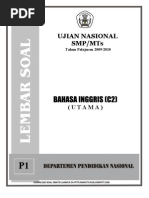 Download Soal UN SMP Bahasa Inggris C2 Tahun 2010 by Mulyo Wong Cirebon SN94016842 doc pdf