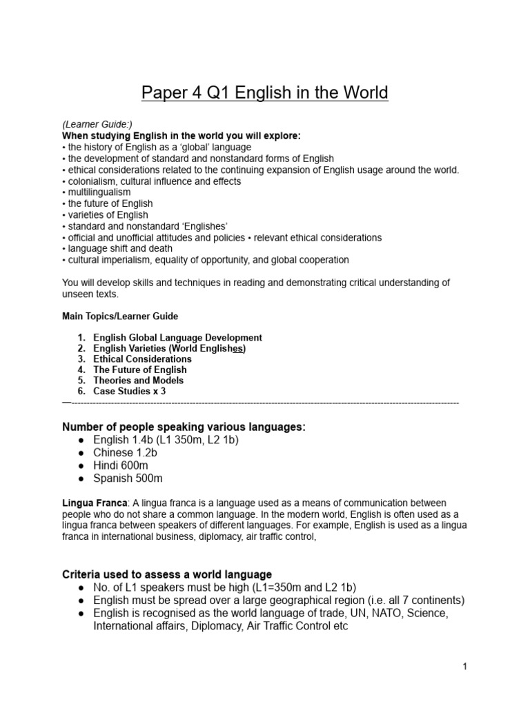 English P4 Q1 Notes To Share With Maryam | PDF | English Language ...
