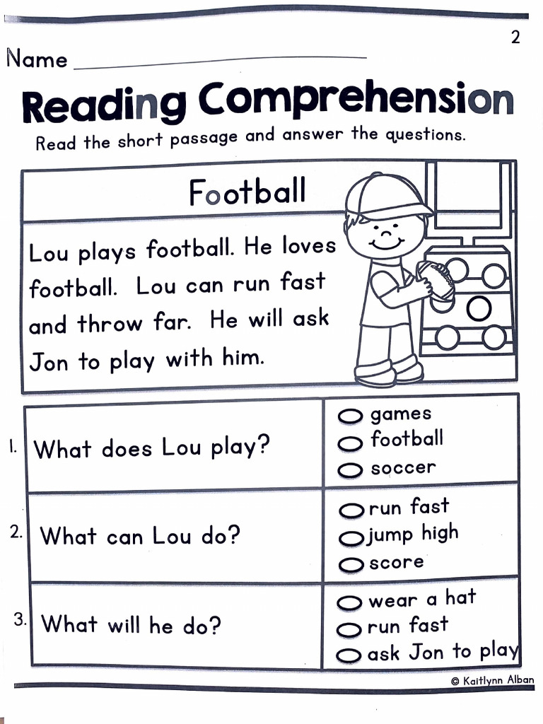 Reading Comprehension Worksheets | PDF