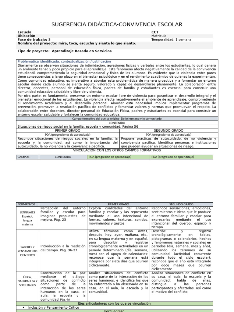 Estrategias para Mejorar la Convivencia Escolar | PDF | Las emociones ...