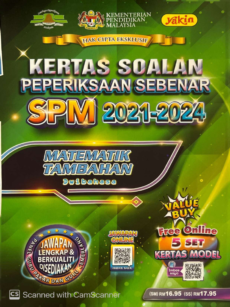 Add Math SPM Sebenar 2024 Paper 1 - 1 | PDF