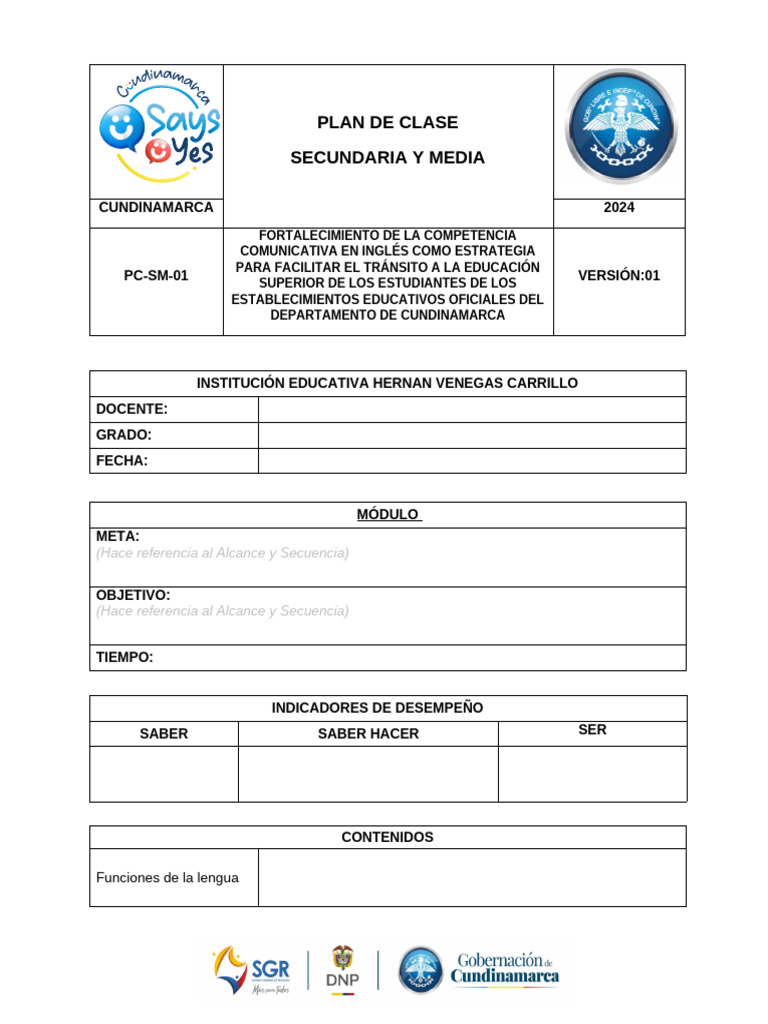 Plan de Clase Secundaria y Media | PDF | Lingüística | Comunicación humana