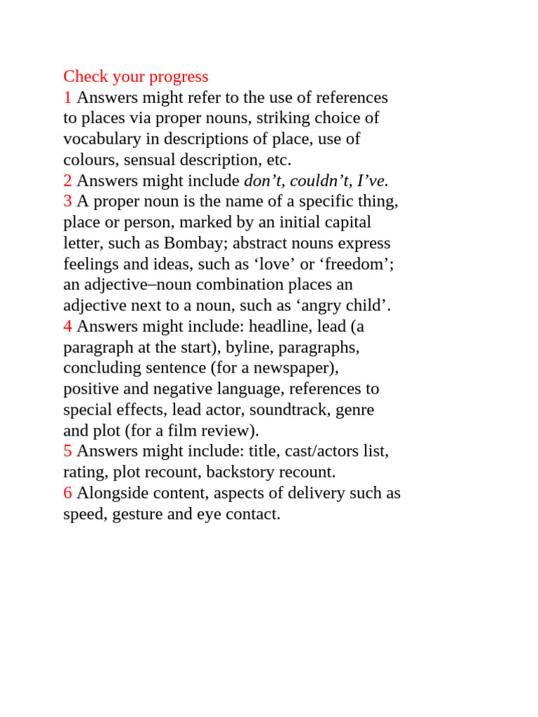 Progress Check on Writing Techniques | PDF
