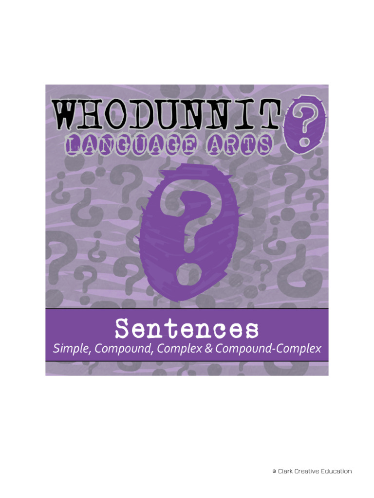 Whodunnit? Sentence Structure Game | PDF