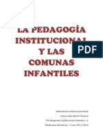 LA PEDAGOGÍA INSTITUCIONAL Y LAS COMUNAS INFANTILES