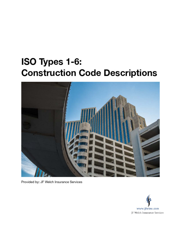 ISO Types 1-6 Construction Codes | PDF | Framing (Construction) | Roof
