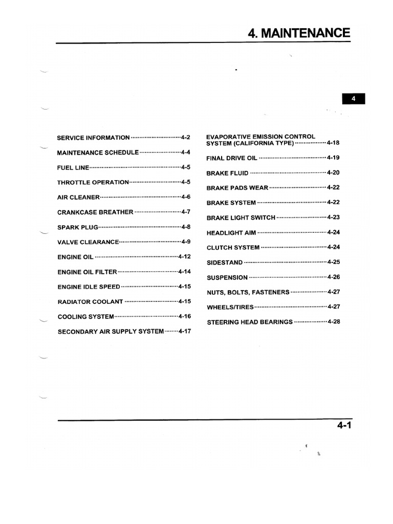 Section 4 - Maintenance | PDF