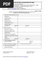 ICMAI Form T-5 for Trainee Certification | PDF
