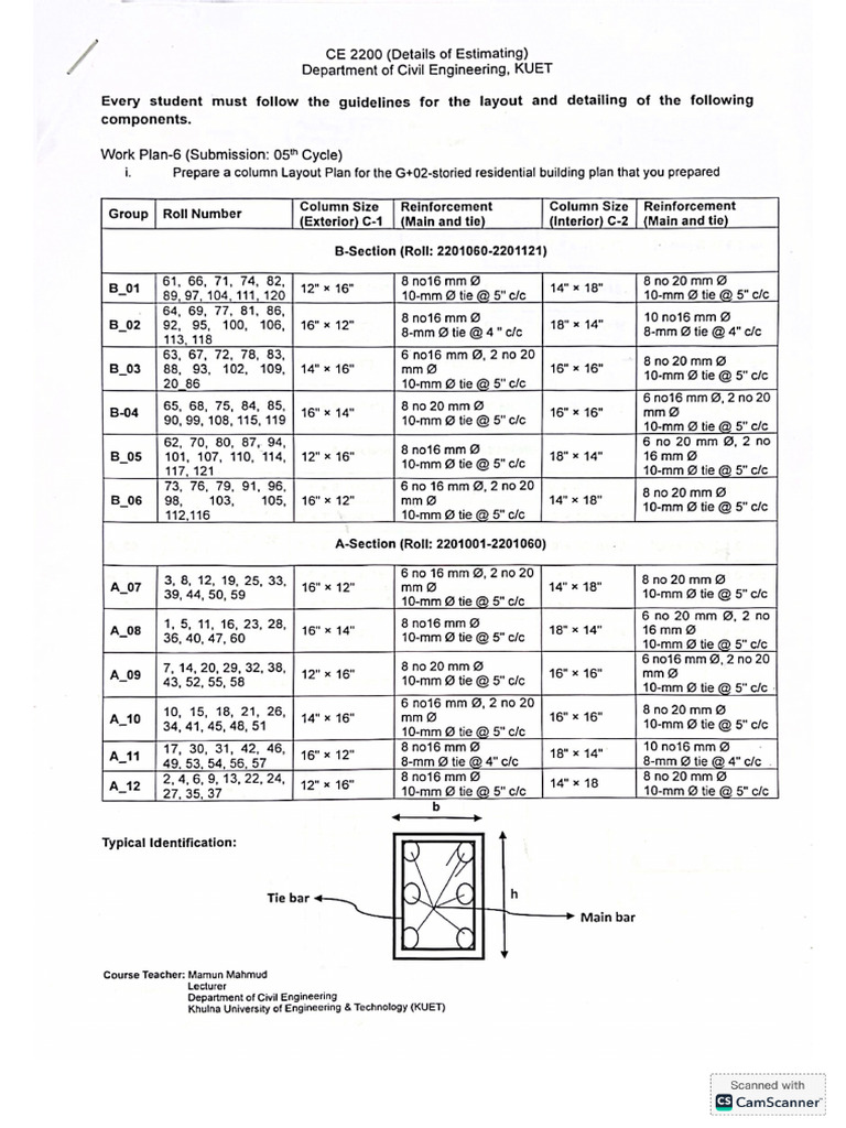 Revised Column Footing Beam | PDF