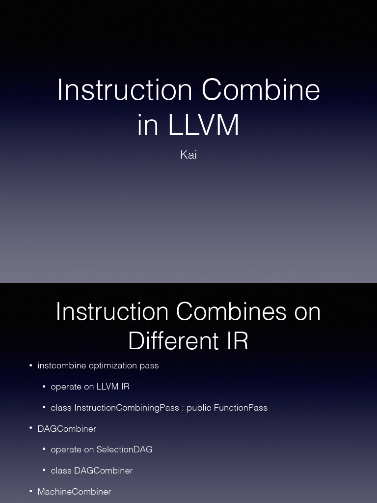 Instruction Combine in LLVM | PDF | Computer Programming | Computer Science