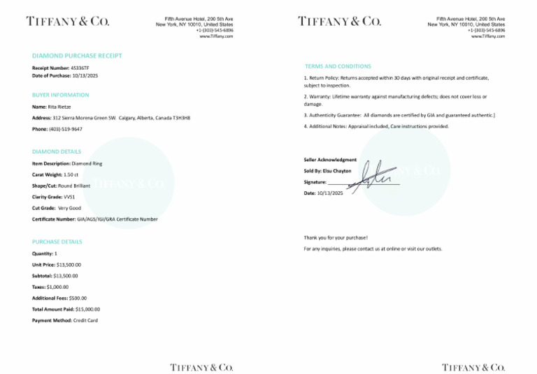 Tiffany N Co | PDF
