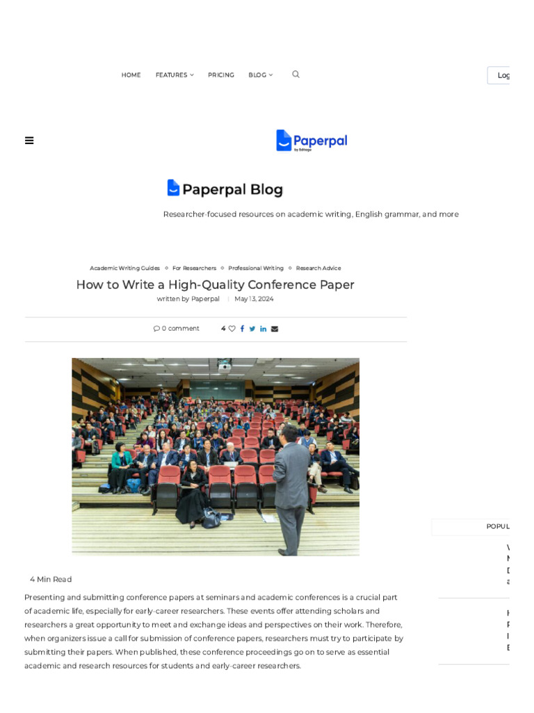 How to Write a Conference Paper | PDF | Abstract (Summary) | Peer Review