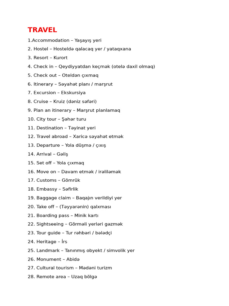 Travel | PDF