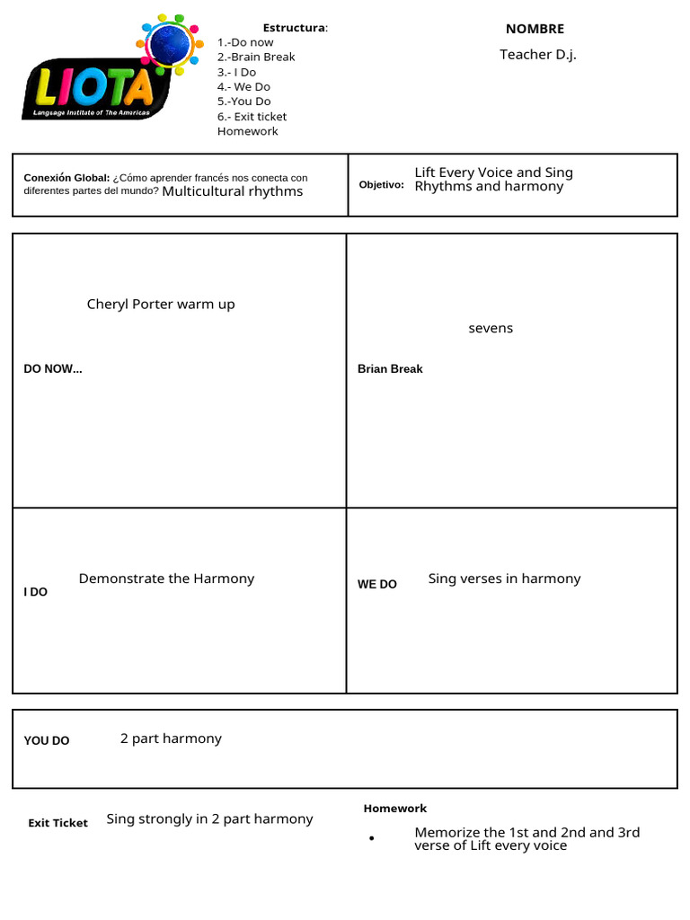 Choir Lesson Plan 9-17-25 | PDF