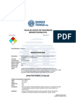 HOJA DE DATOS DE SEGURIDAD MONOETILENGLICOL