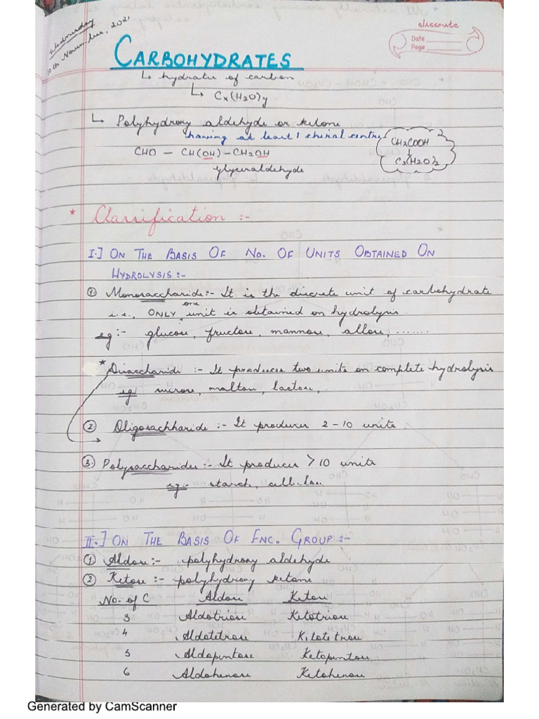 Biomolecules Class Notes | PDF