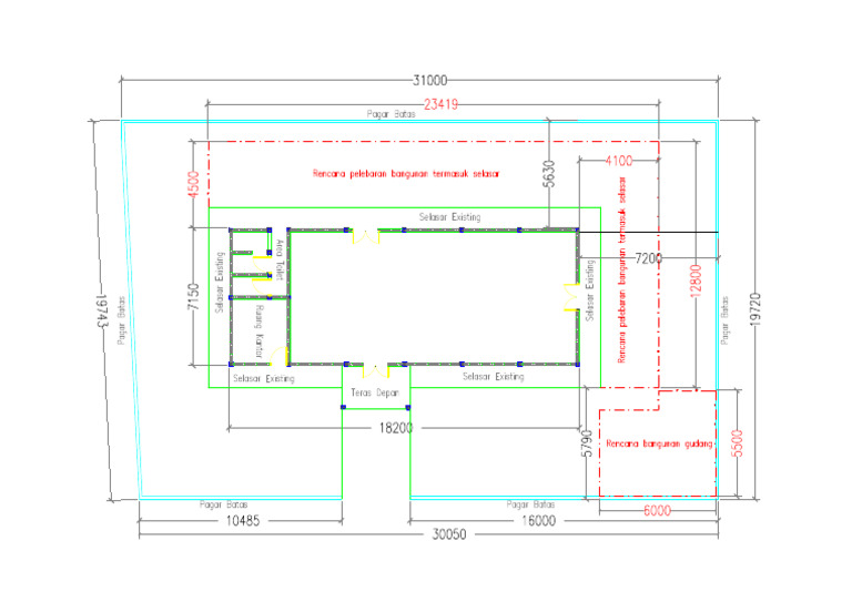 Updated LayOut Bangunan | PDF