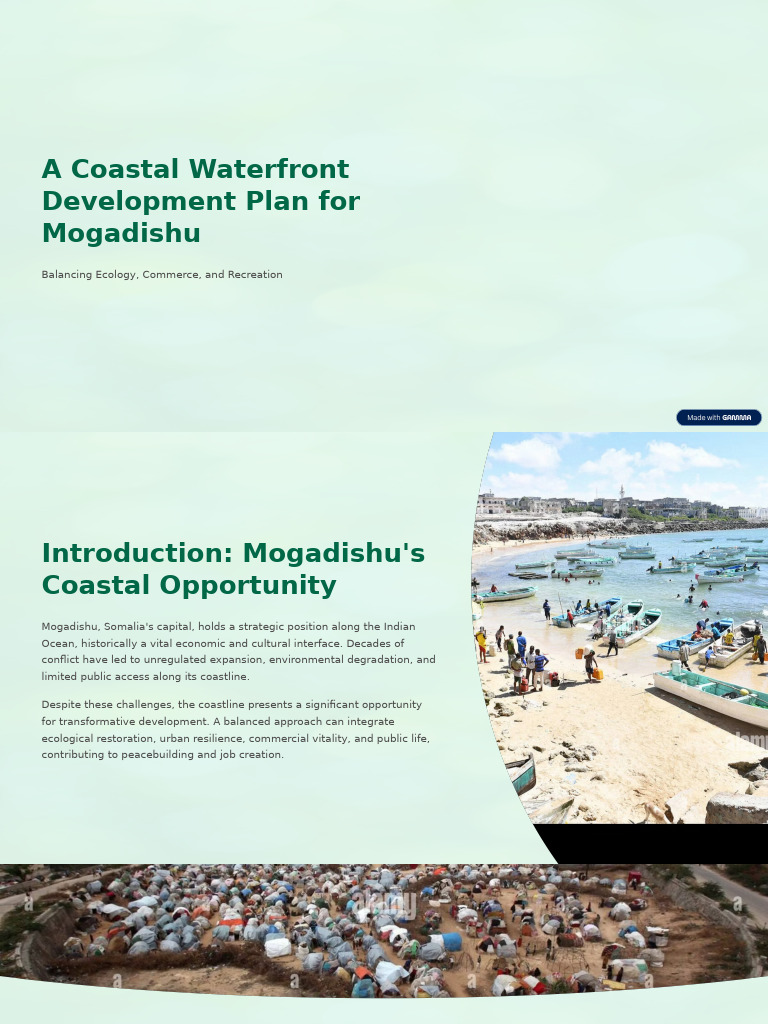 A Coastal Waterfront Development Plan For Mogadishu | PDF | Coast ...