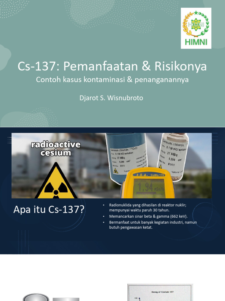 Pemanfaatan dan Risiko Cs-137 | PDF