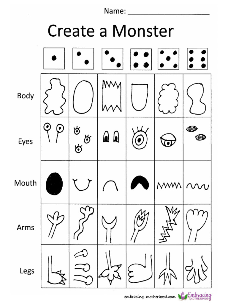Create Your Own Monster Template | PDF