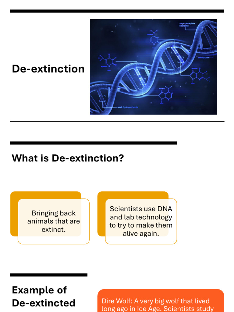 De-extinction: Reviving Extinct Species | PDF