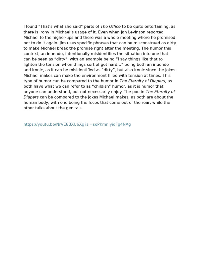 Analyzing Humor in The Office | PDF
