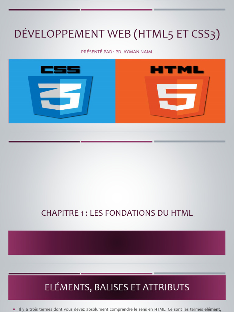 Fondamentaux du HTML5 et CSS3 | PDF | Modèle de couleur en RVB | Html