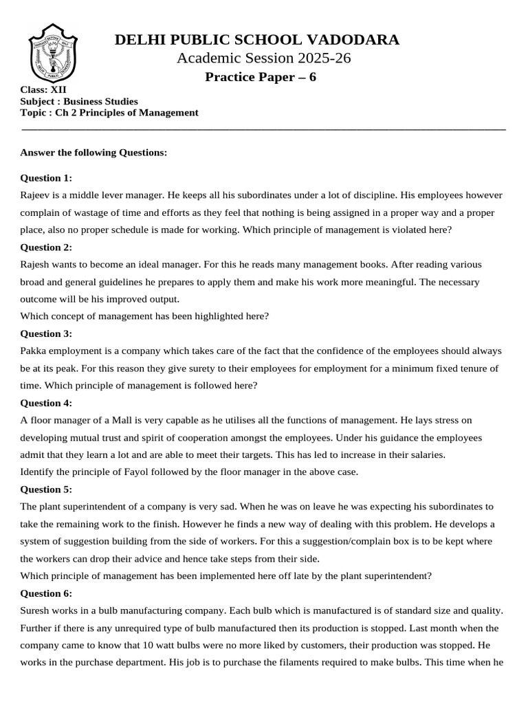 PP6 BST CH 2 Principles of Management | PDF | Incandescent Light Bulb ...