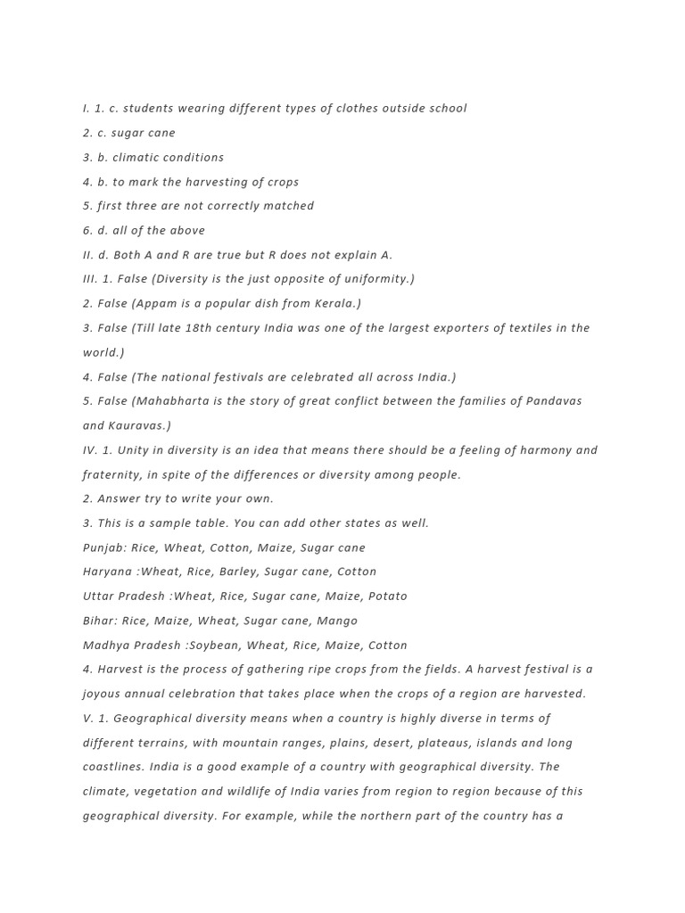 78de5d541443cdf55cde7be91858fbc7Chapter- 9 Unity in Diversity | PDF ...