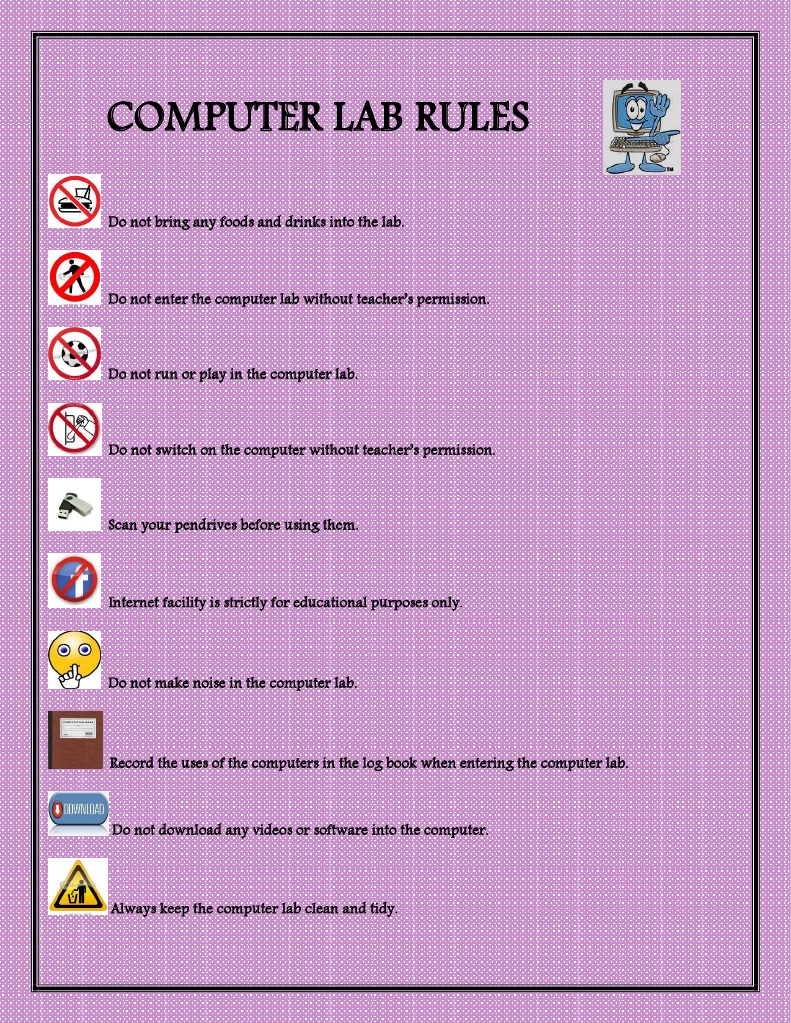 Computer Lab Rules